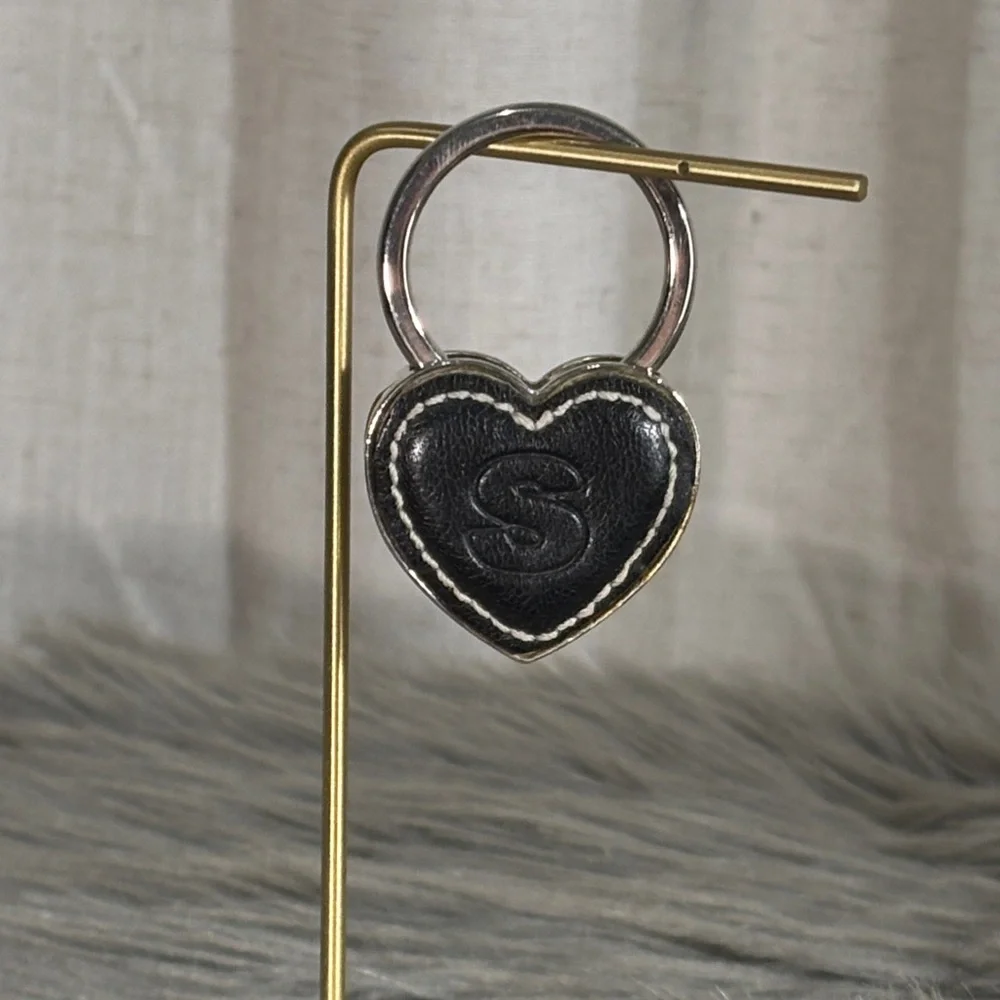 Black Heart-Shaped Keychain